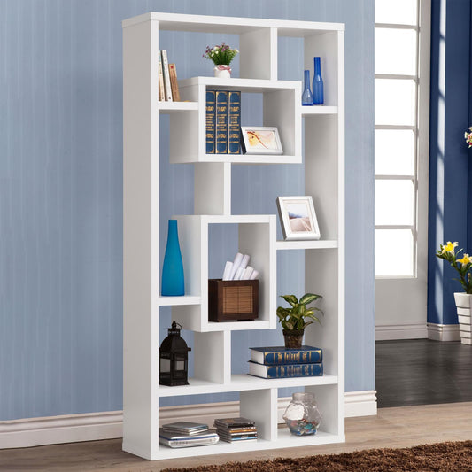 Howie White 10-Shelf Bookcase - 800157 - Luna Furniture - Dallas Store