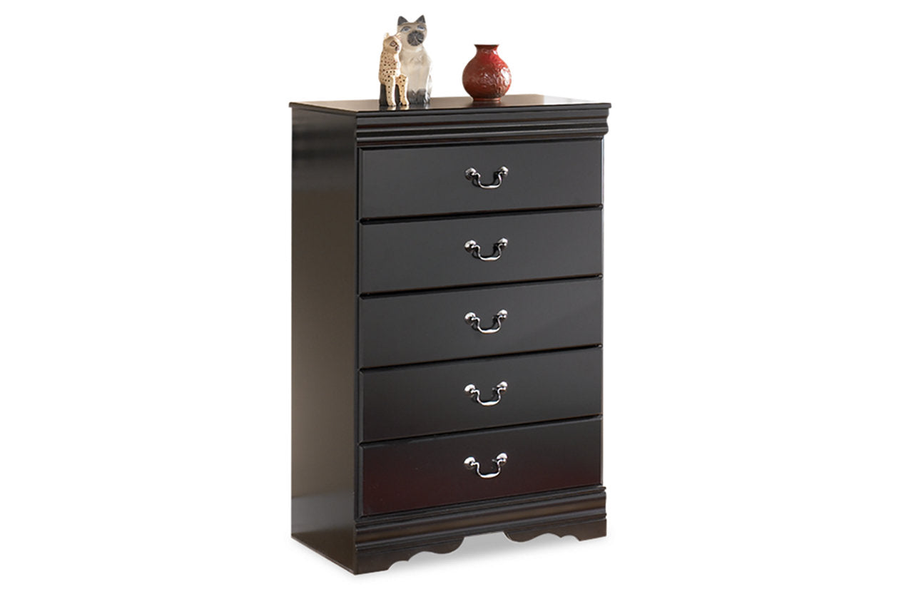 Huey Vineyard Black Chest of Drawers - B128-46 - Luna Furniture - Dallas Store