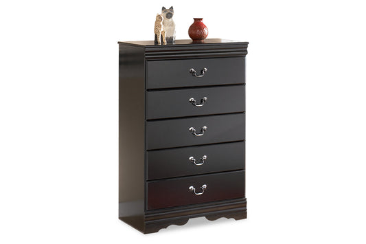 Huey Vineyard Black Chest of Drawers - B128-46 - Luna Furniture - Dallas Store