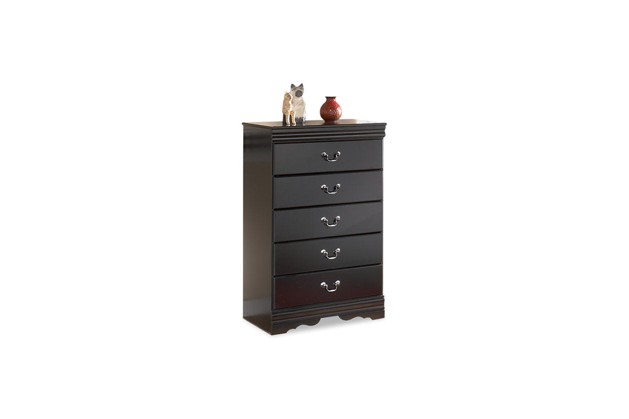 Huey Vineyard Black Chest of Drawers - B128-46 - Luna Furniture - Dallas Store