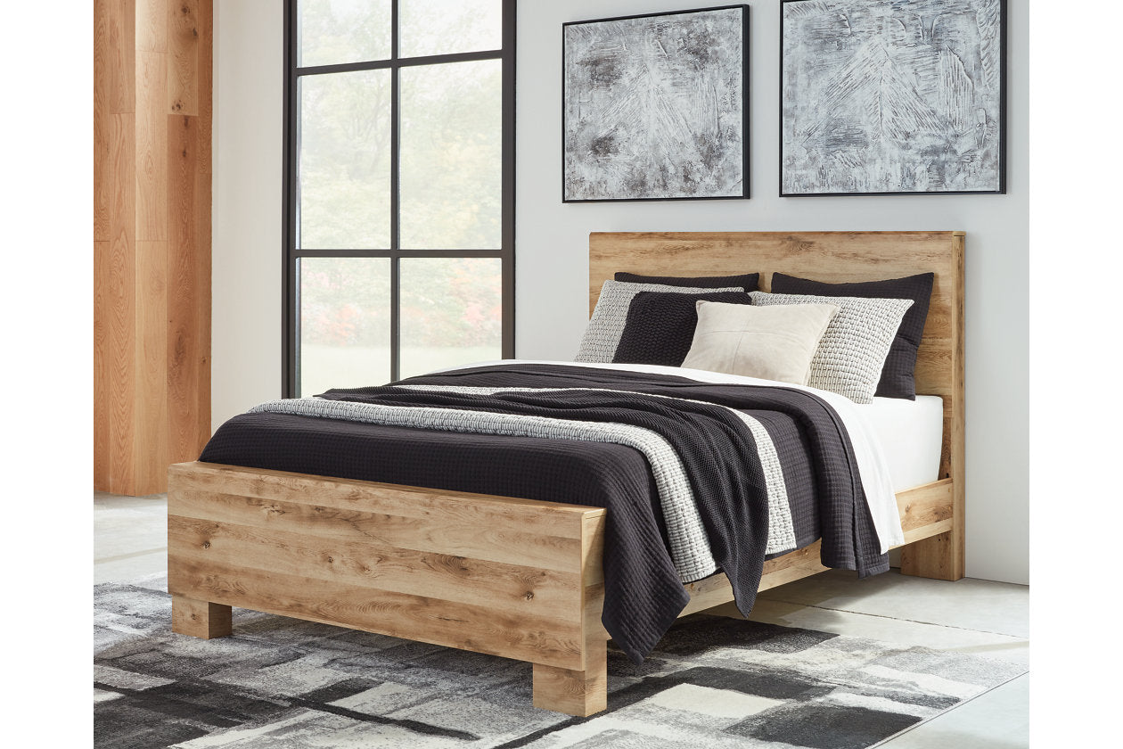 Hyanna Tan King Panel Bed - SET | B1050-56 | B1050-58 | B1050-97 - Luna Furniture - Dallas Store