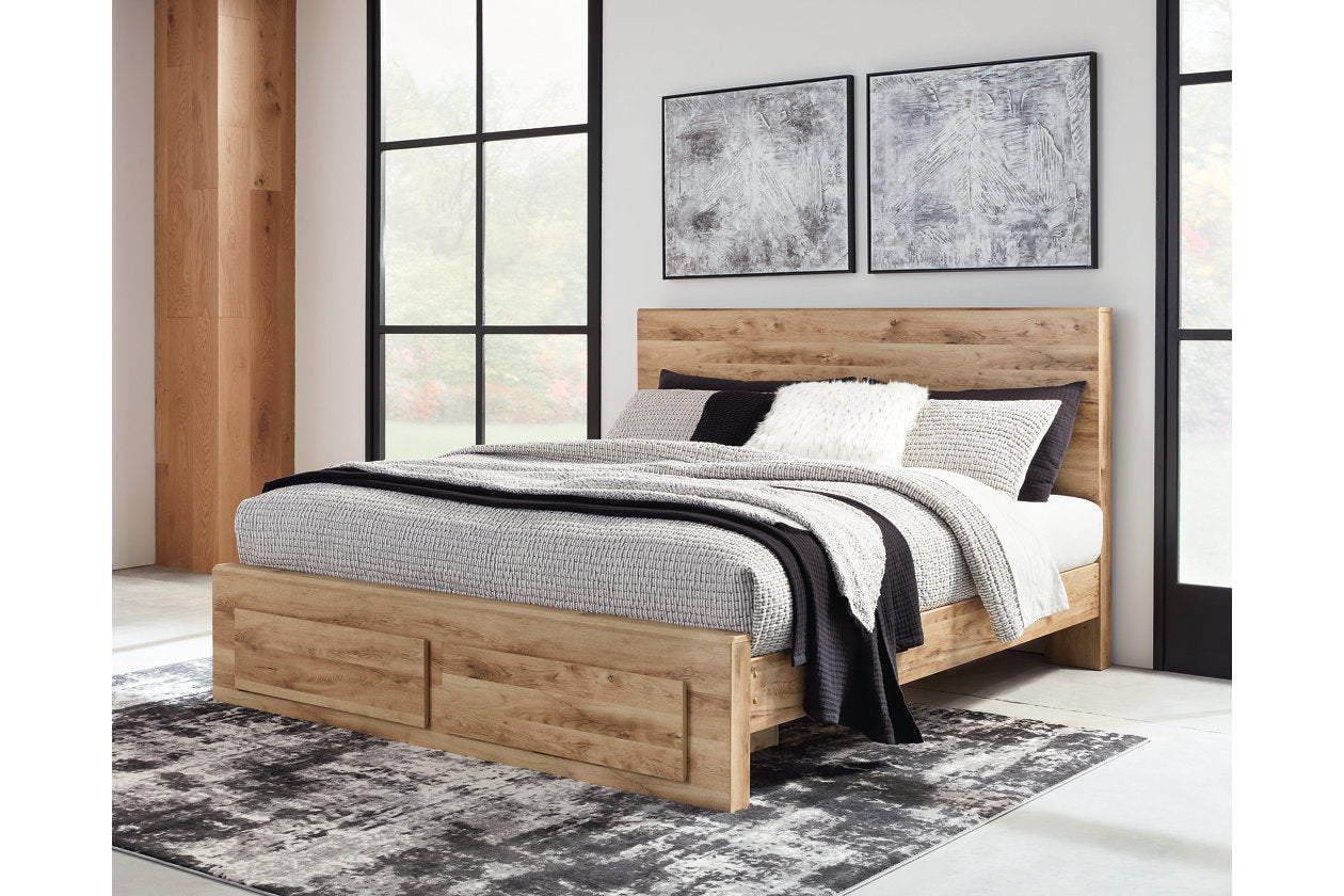 Hyanna Tan Queen Panel Storage Bed - SET | B100-13 | B1050-54S | B1050-57 | B1050-95 - Luna Furniture - Dallas Store