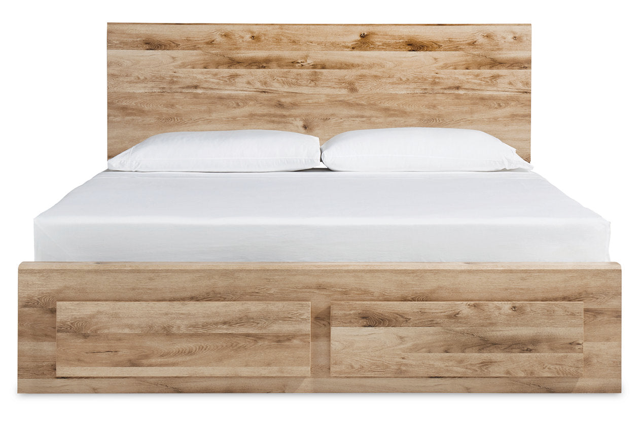 Hyanna Tan Queen Panel Storage Bedwith 2 Under Bed Storage Drawer - SET | B100-13 | B1050-54S | B1050-57 | B1050-60(2) - Luna Furniture - Dallas Store