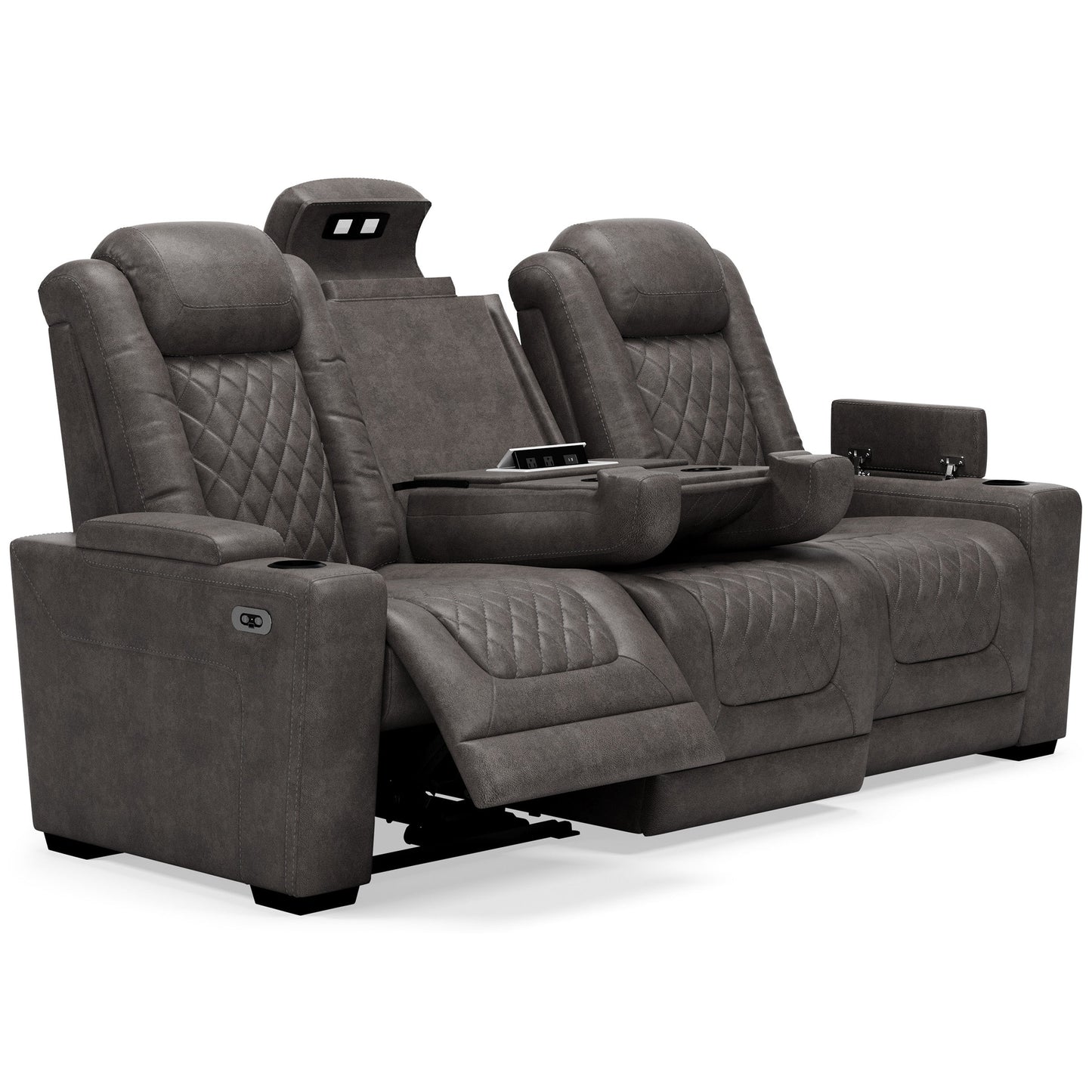 HyllMont Gray Power Reclining Living Room Set - SET | 9300315 | 9300318 - Luna Furniture - Dallas Store