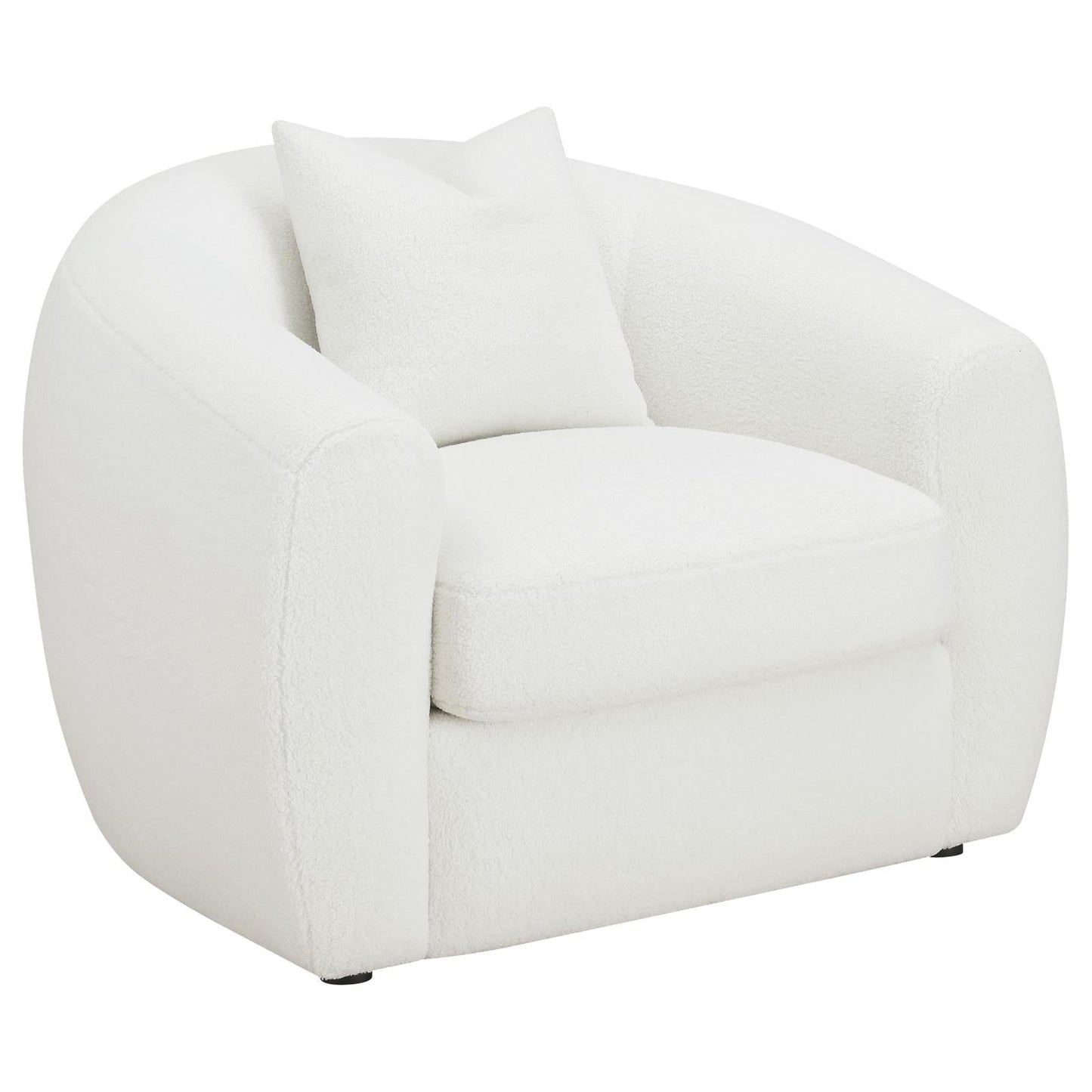 Isabella Upholstered Tight Back Chair White - 509873 - Luna Furniture - Dallas Store