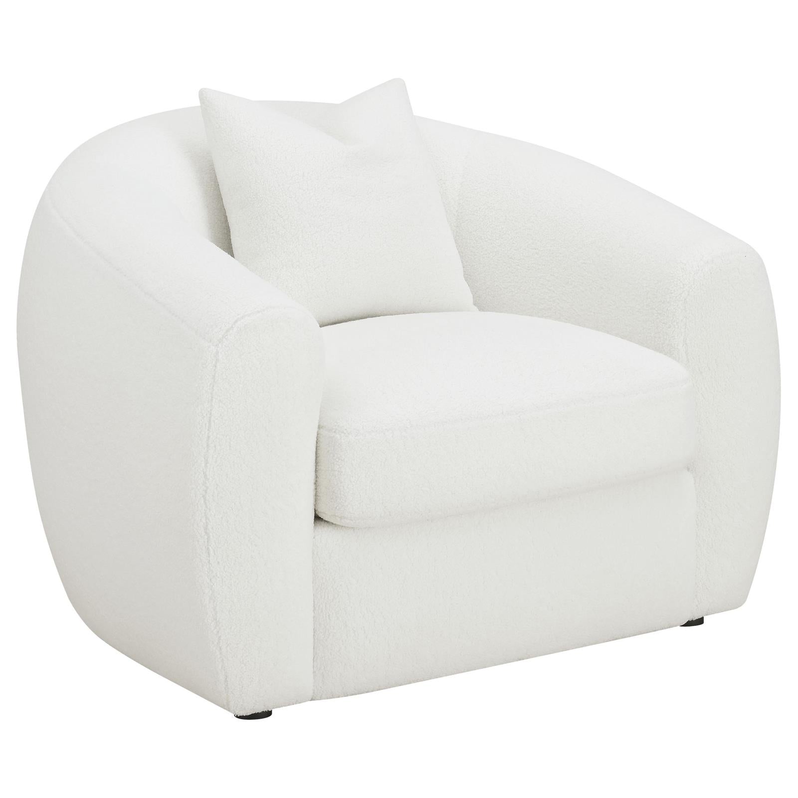 Isabella Upholstered Tight Back Chair White - 509873 - Luna Furniture - Dallas Store