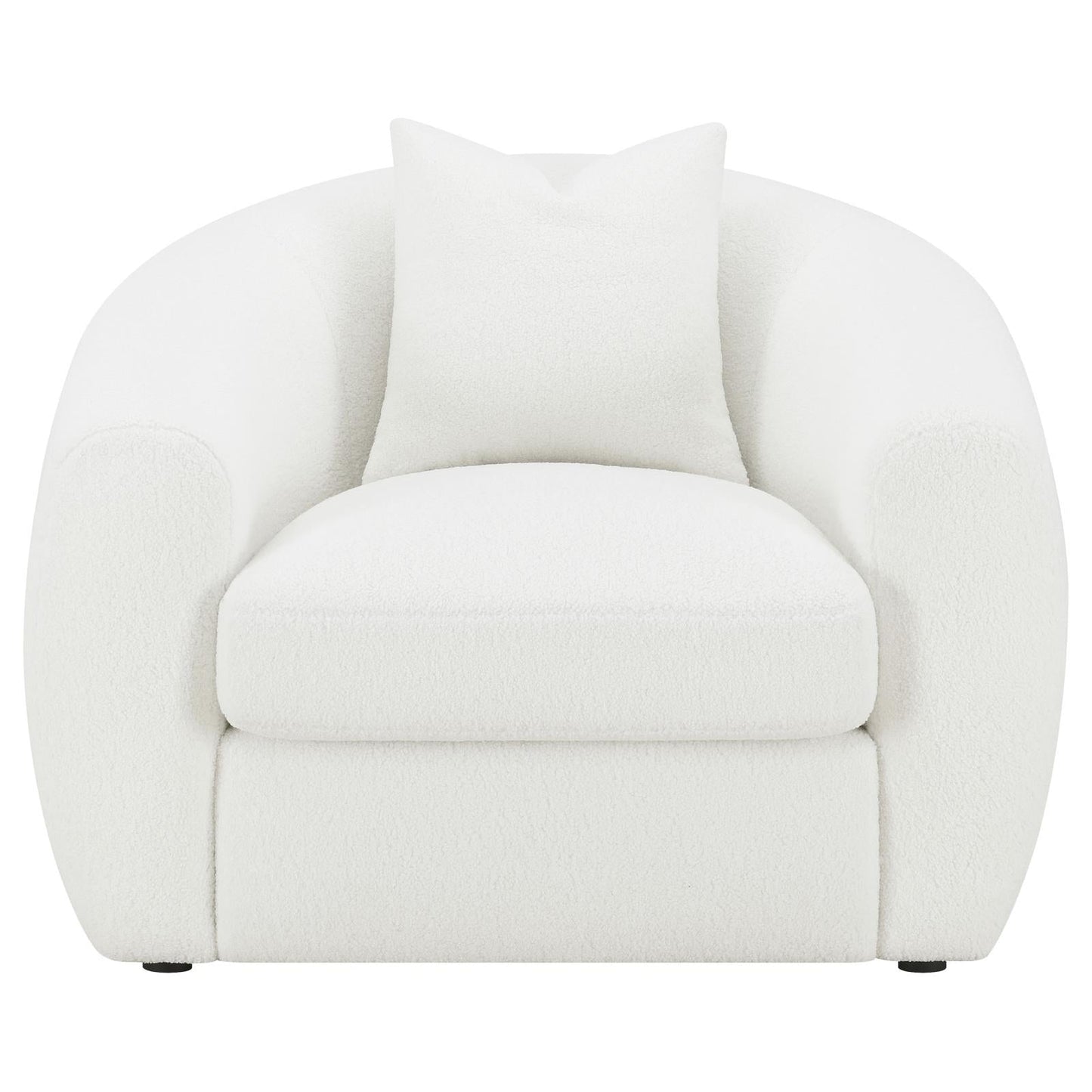 Isabella Upholstered Tight Back Chair White - 509873 - Luna Furniture - Dallas Store