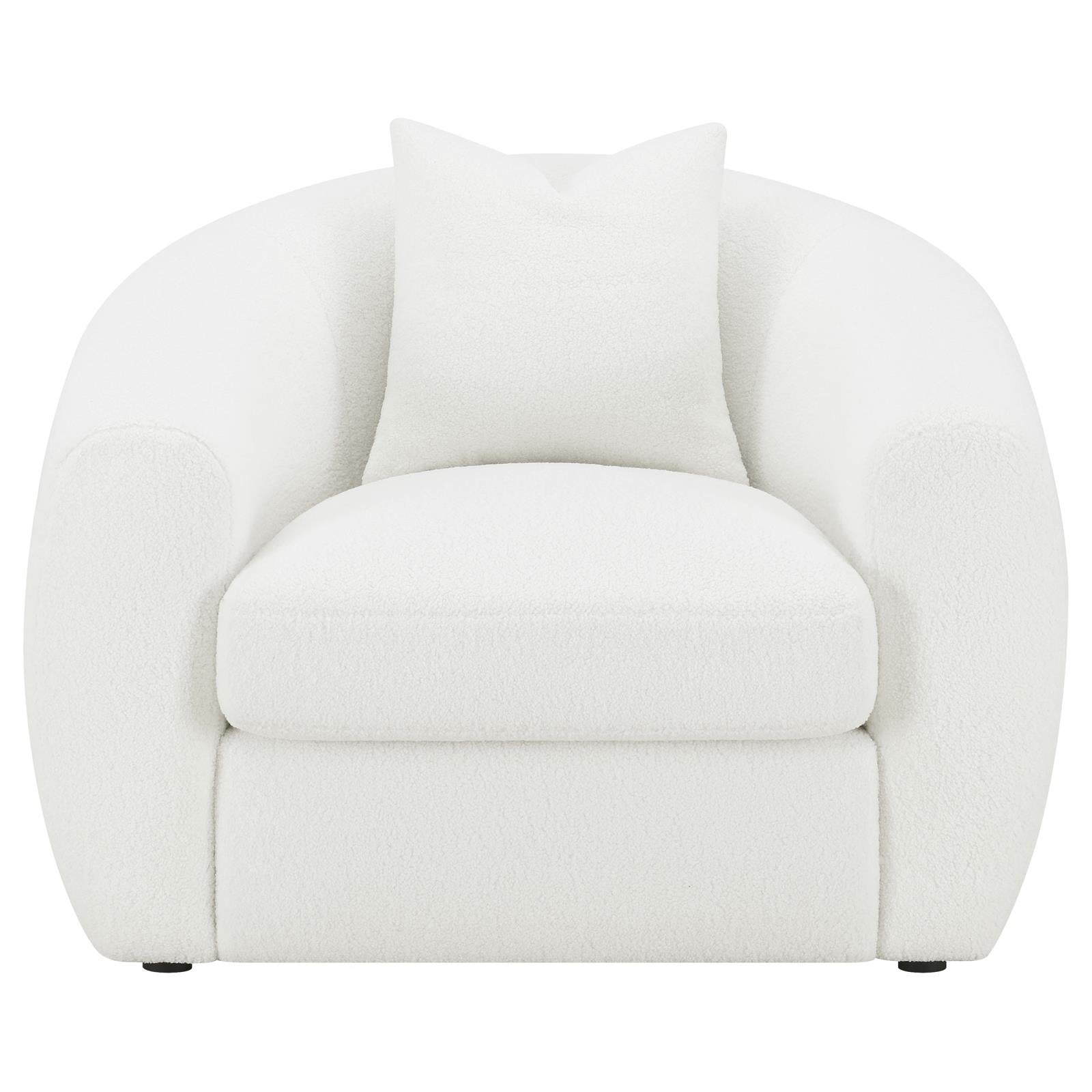 Isabella Upholstered Tight Back Chair White - 509873 - Luna Furniture - Dallas Store
