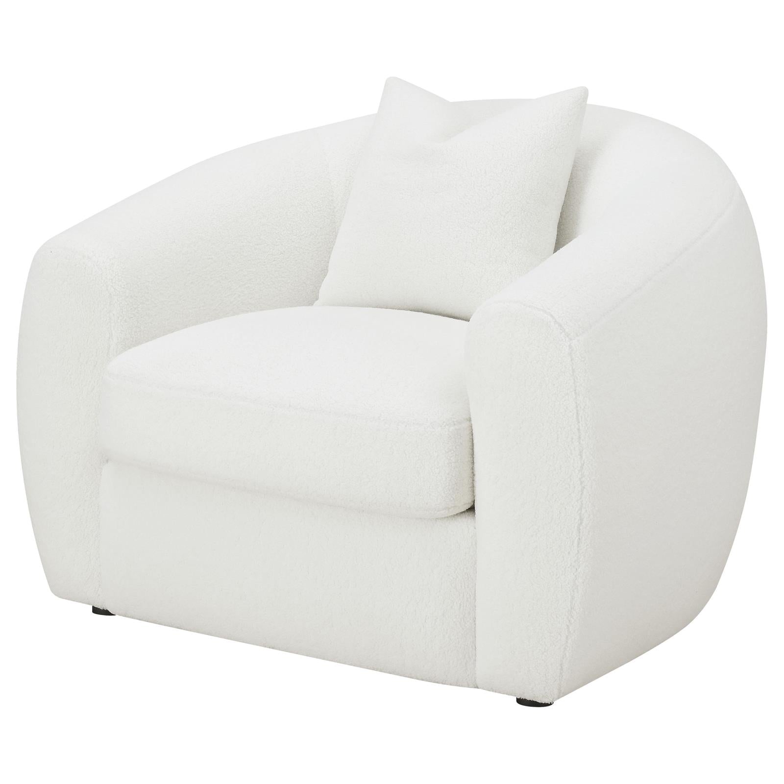 Isabella Upholstered Tight Back Chair White - 509873 - Luna Furniture - Dallas Store