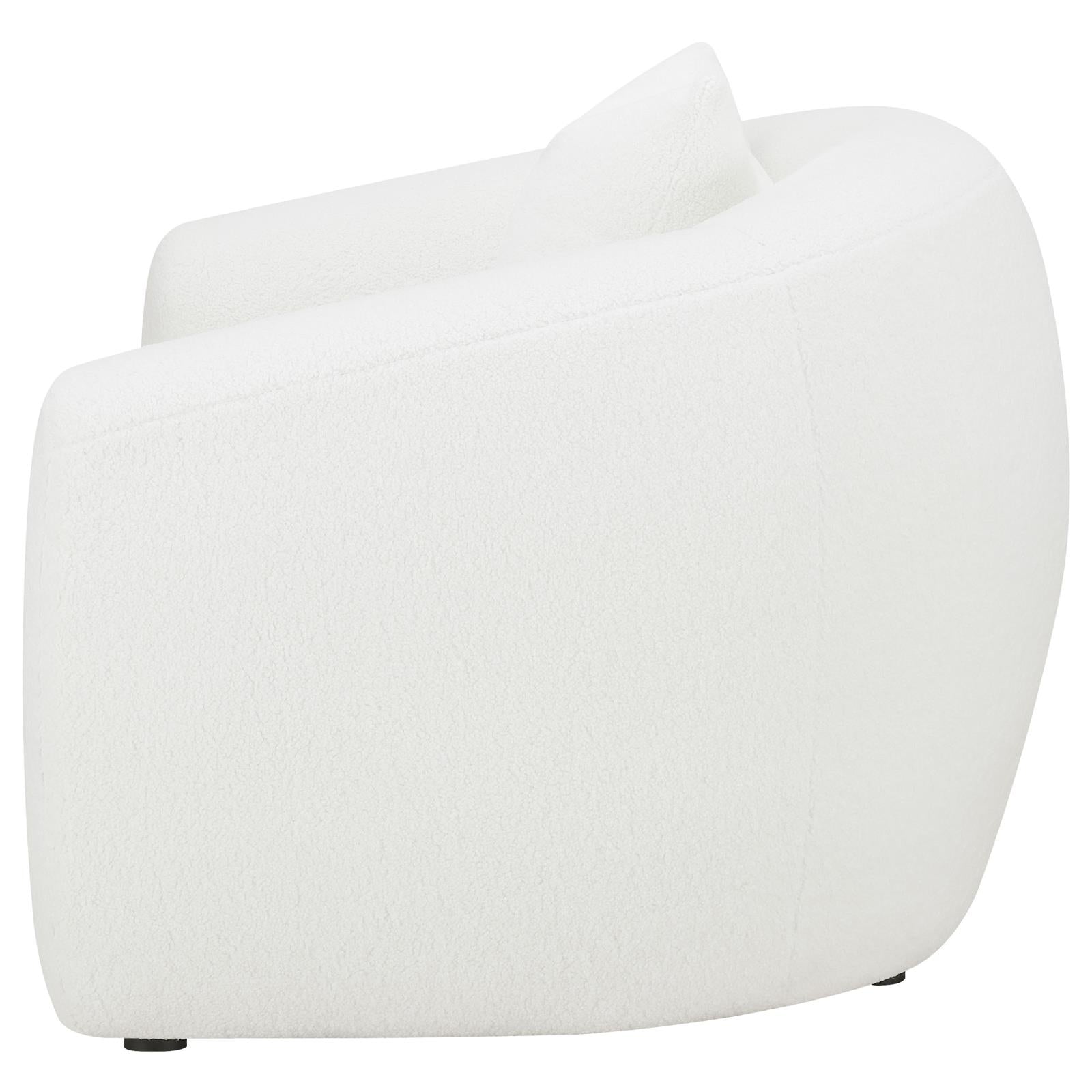 Isabella Upholstered Tight Back Chair White - 509873 - Luna Furniture - Dallas Store