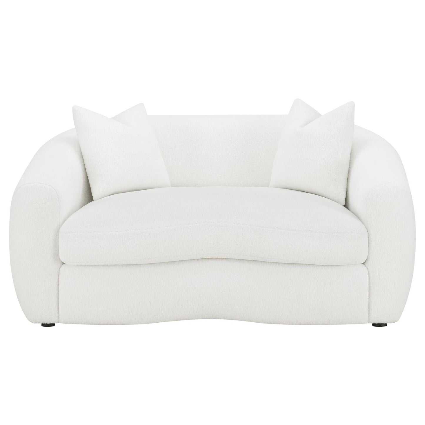 Isabella Upholstered Tight Back Loveseat White - 509872 - Luna Furniture - Dallas Store