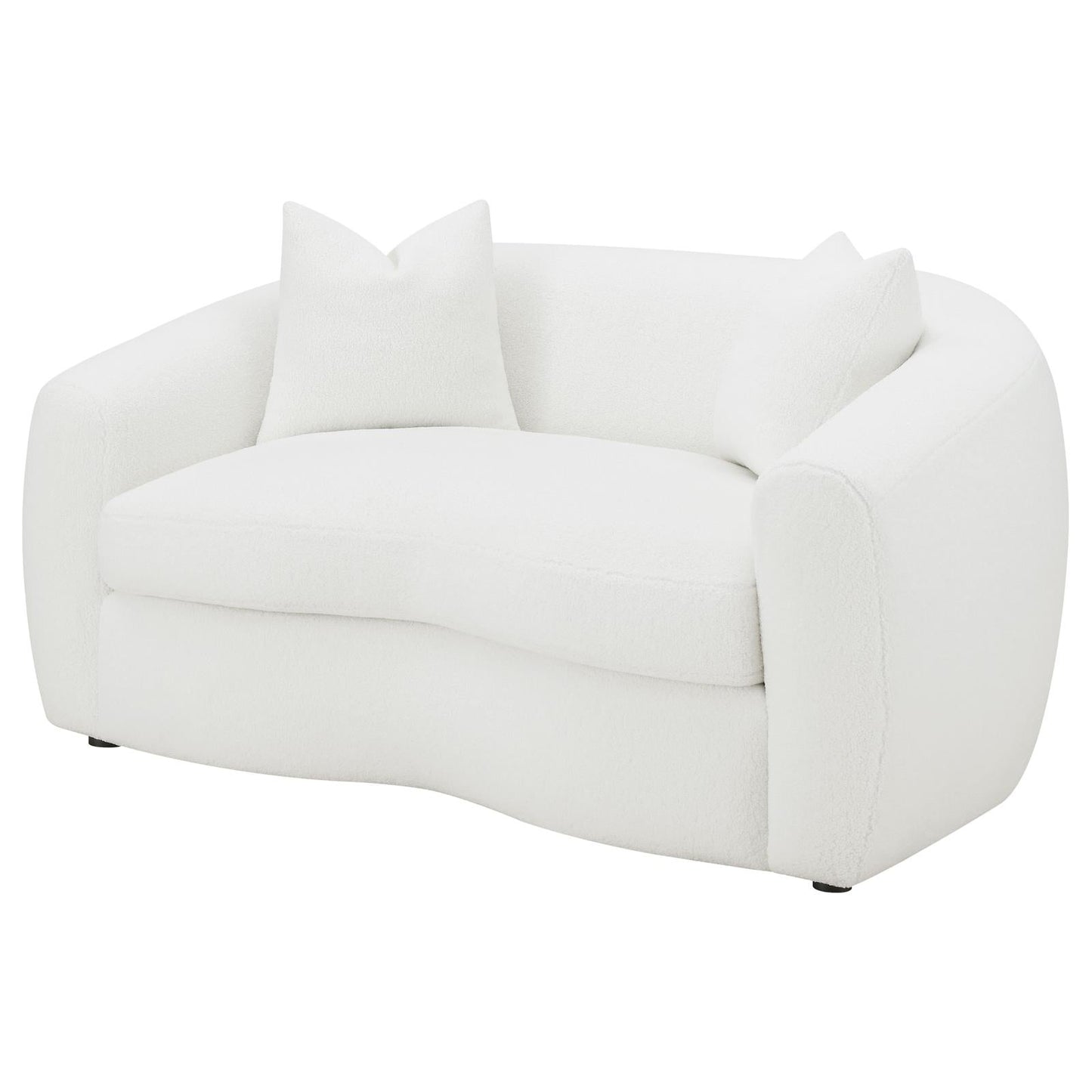 Isabella Upholstered Tight Back Loveseat White - 509872 - Luna Furniture - Dallas Store