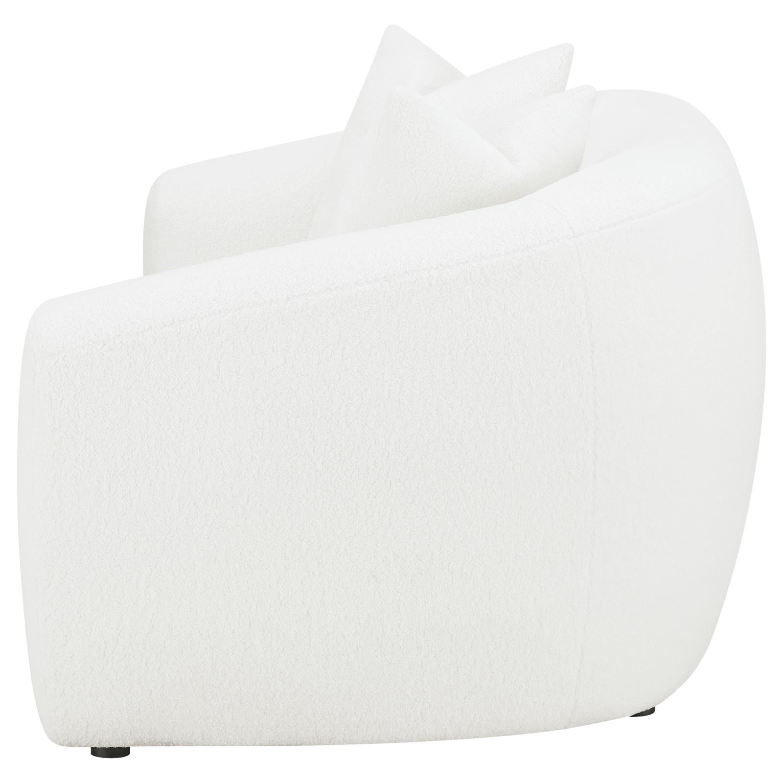 Isabella Upholstered Tight Back Loveseat White - 509872 - Luna Furniture - Dallas Store