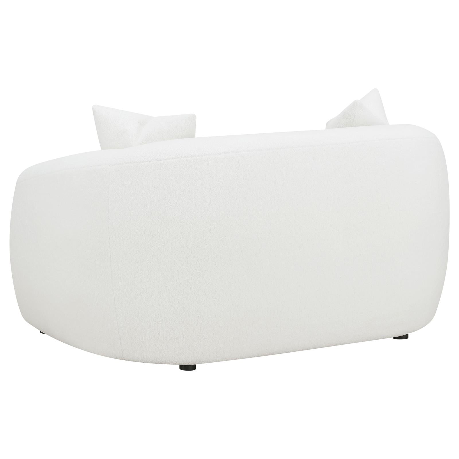 Isabella Upholstered Tight Back Loveseat White - 509872 - Luna Furniture - Dallas Store