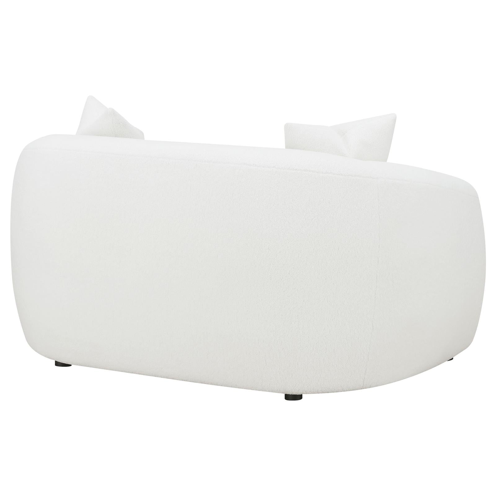 Isabella Upholstered Tight Back Loveseat White - 509872 - Luna Furniture - Dallas Store
