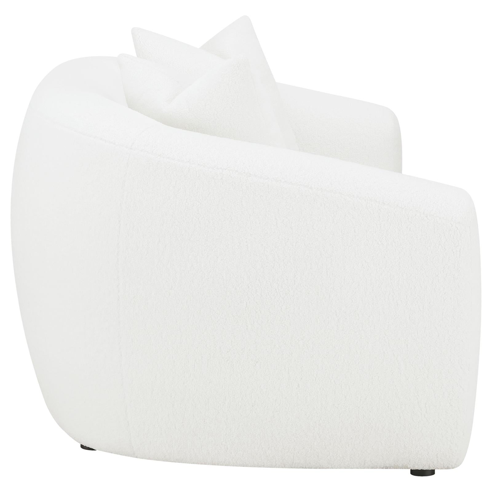 Isabella Upholstered Tight Back Loveseat White - 509872 - Luna Furniture - Dallas Store