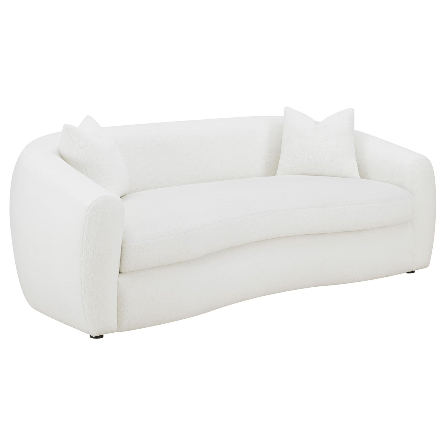 Isabella Upholstered Tight Back Sofa White - 509871 - Luna Furniture - Dallas Store