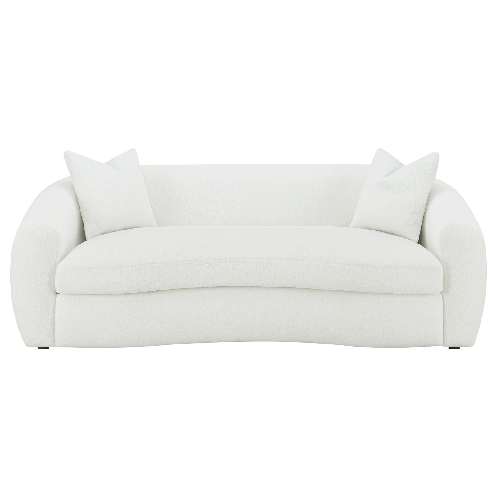Isabella Upholstered Tight Back Sofa White - 509871 - Luna Furniture - Dallas Store
