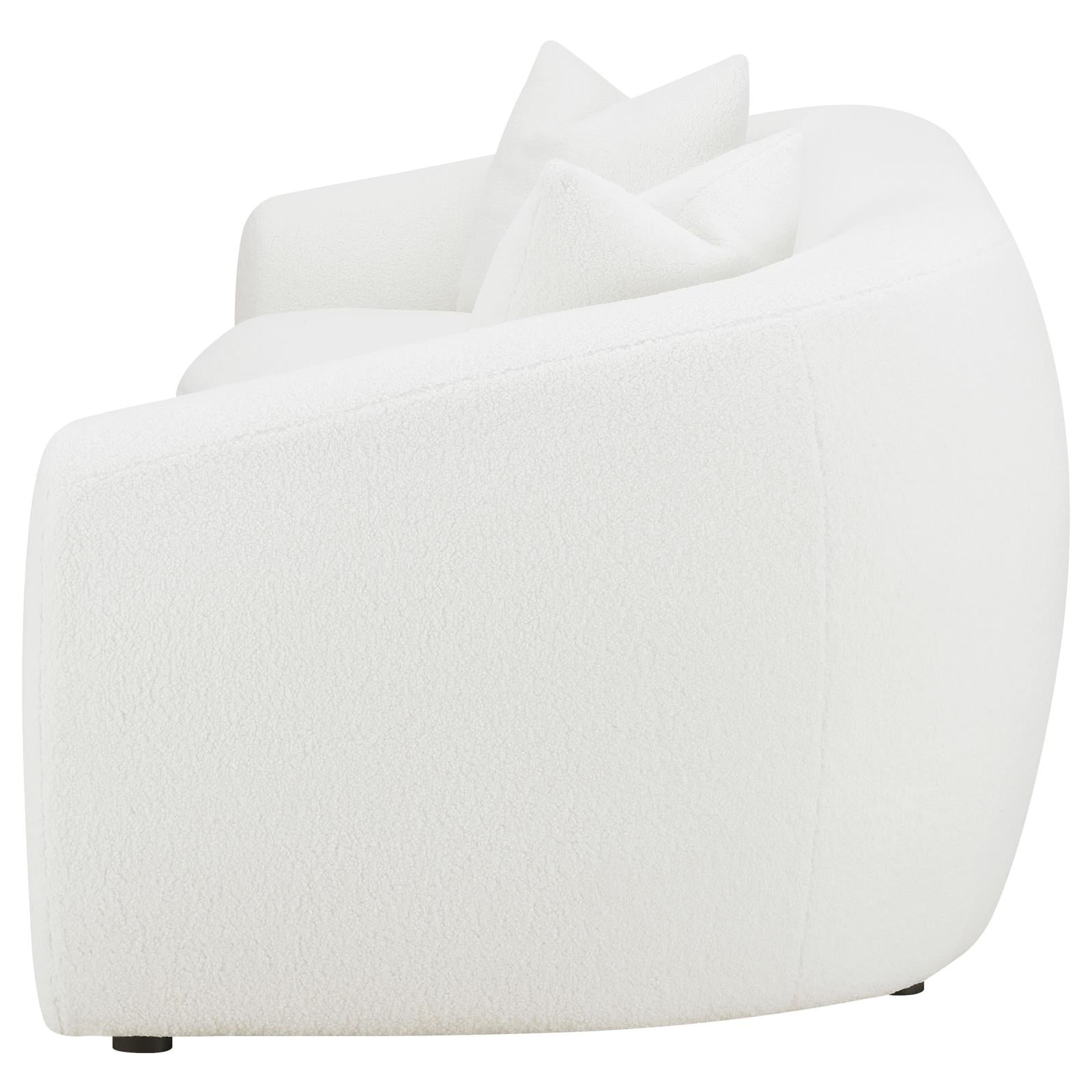 Isabella Upholstered Tight Back Sofa White - 509871 - Luna Furniture - Dallas Store