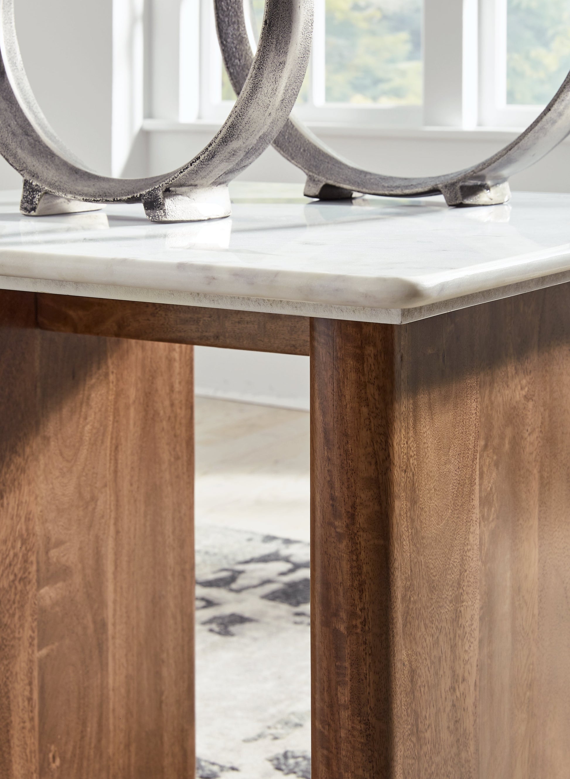 Isanti Light Brown/White End Table - T662-3 - Luna Furniture - Dallas Store