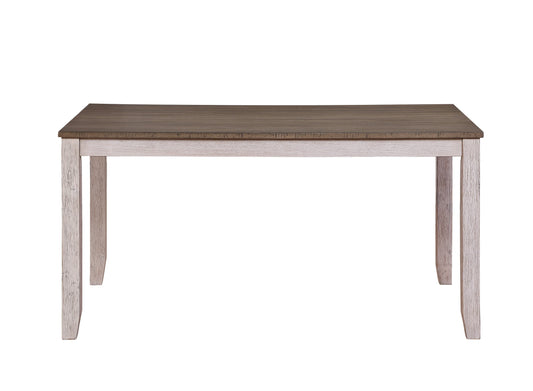Ithaca Grayish White/Brown Dining Table - 5769W-60 - Luna Furniture - Dallas Store