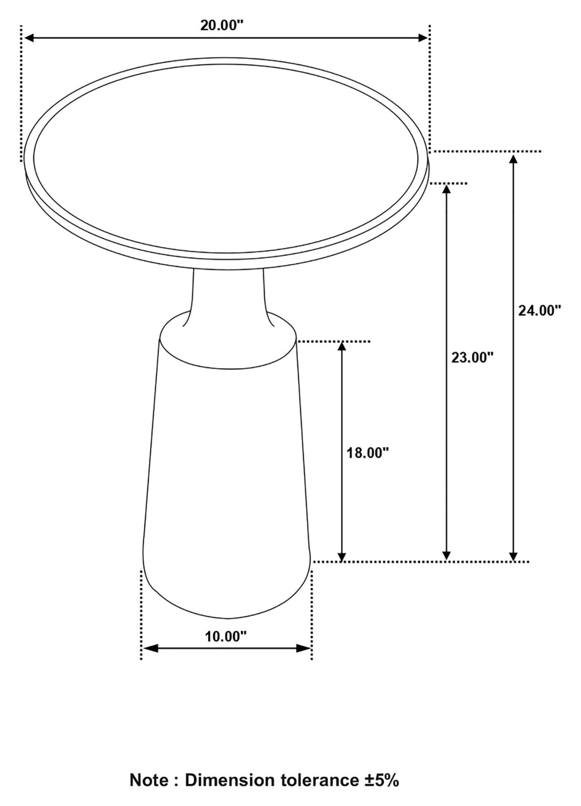 Ixia Round Accent Table - 915105 - Luna Furniture - Dallas Store