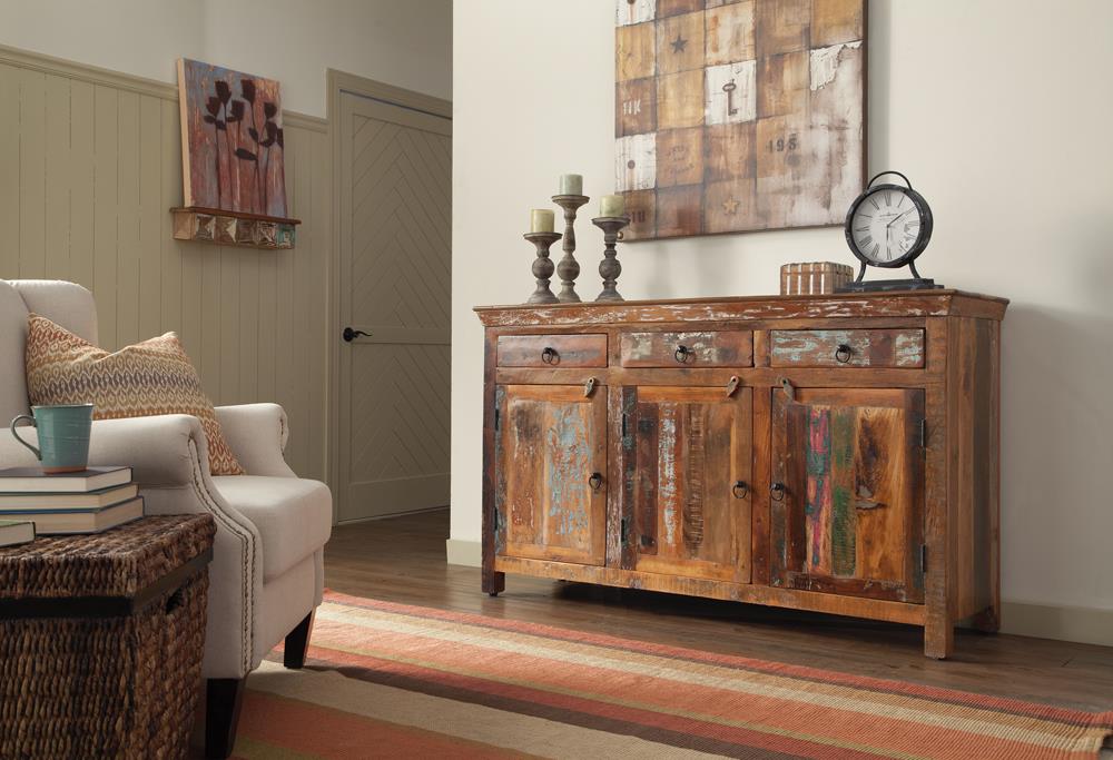 Ixora White Washed/Black 2-Door Accent Cabinet - 950367 - Luna Furniture - Dallas Store