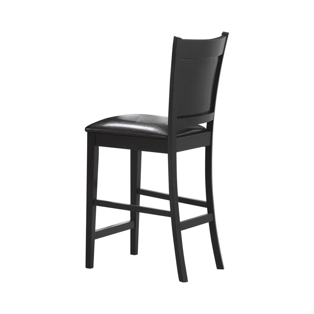 Jaden Black/Espresso Upholstered Counter Height Stools, Set of 2 - 100959 - Luna Furniture - Dallas Store