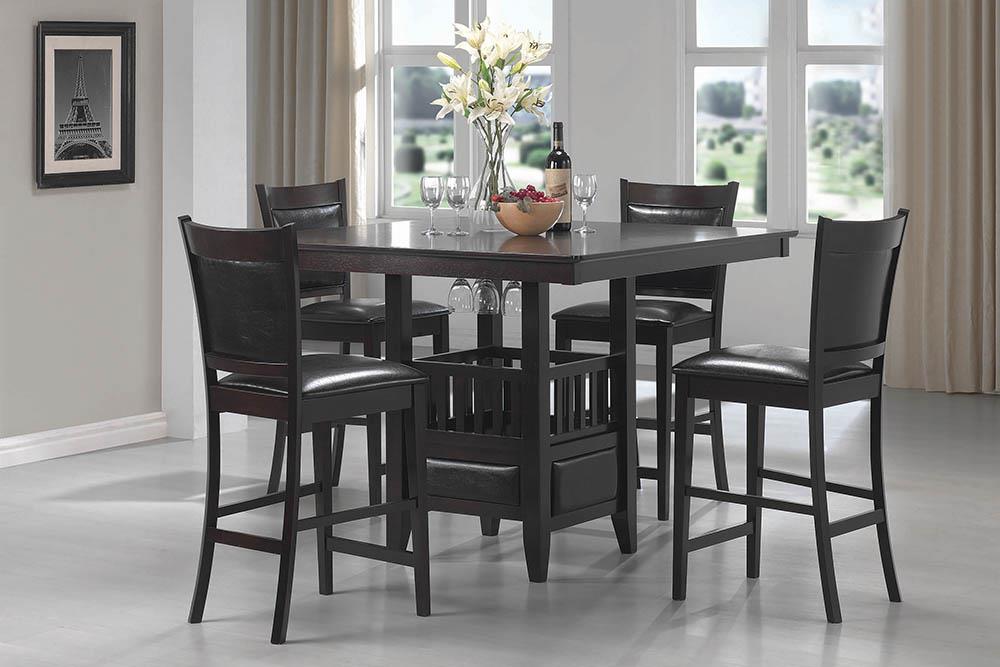 Jaden Black/Espresso Upholstered Counter Height Stools, Set of 2 - 100959 - Luna Furniture - Dallas Store