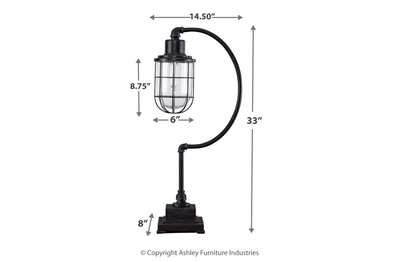 Jae Antique Black Desk Lamp - L734232 - Luna Furniture - Dallas Store