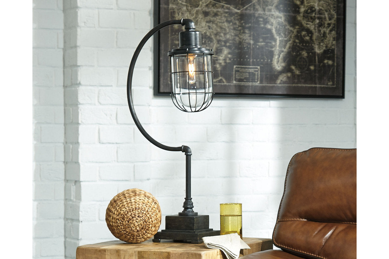 Jae Antique Black Desk Lamp - L734232 - Luna Furniture - Dallas Store