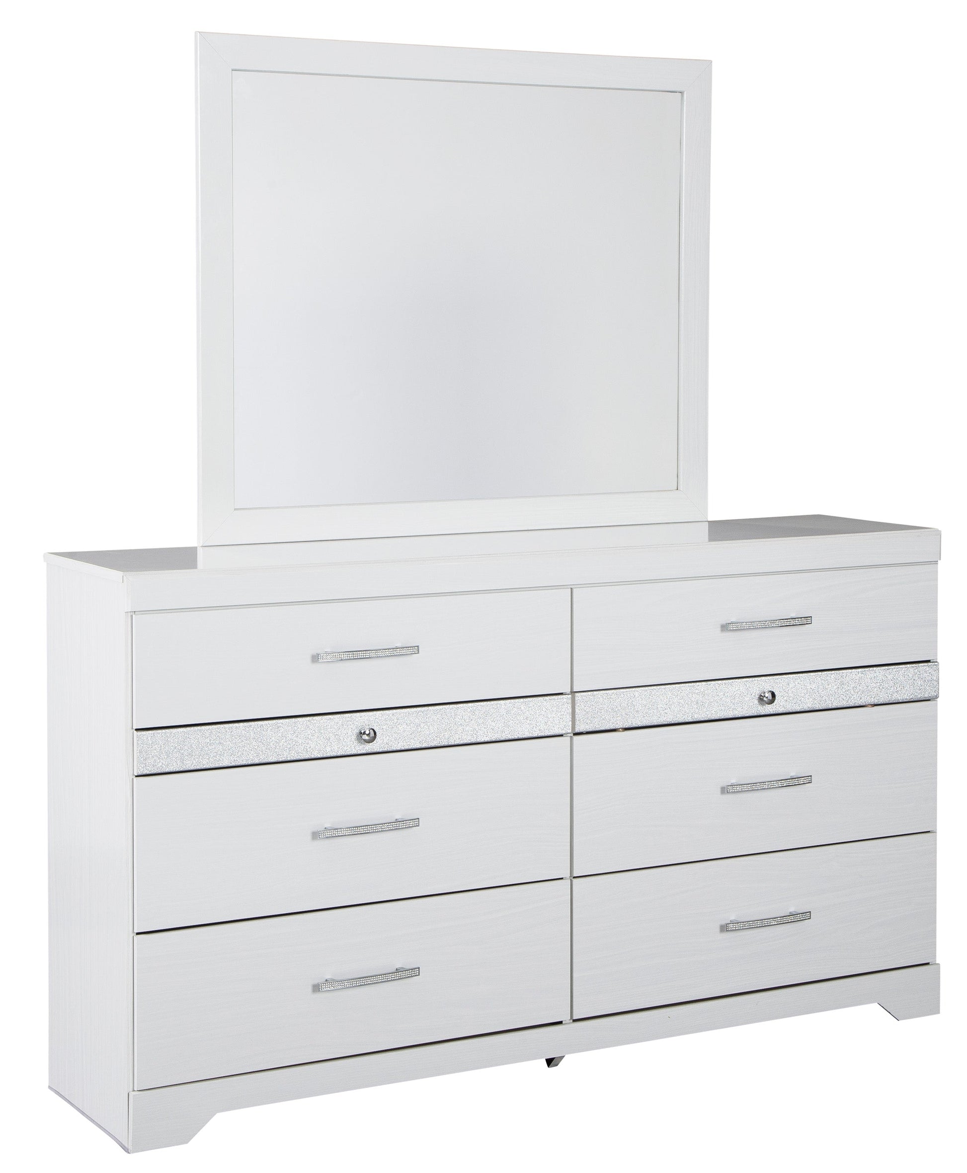 Jallory White Mirror (Mirror Only) - B302-36 - Luna Furniture - Dallas Store