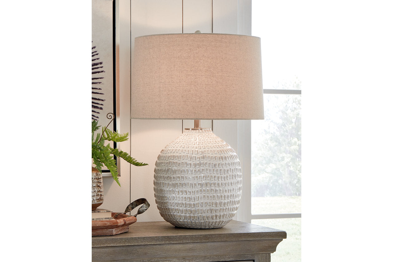 Jamon Beige Table Lamp - L100764 - Luna Furniture - Dallas Store
