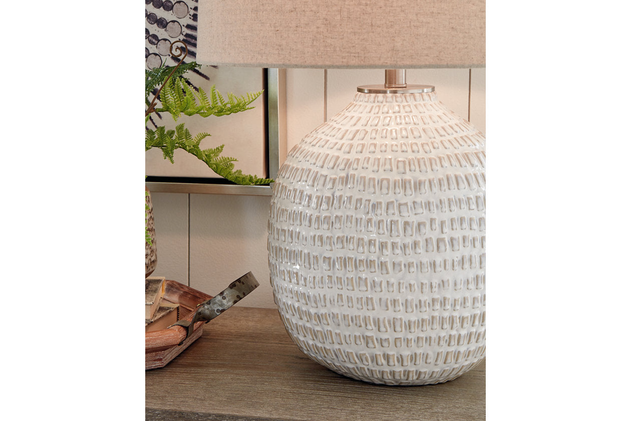 Jamon Beige Table Lamp - L100764 - Luna Furniture - Dallas Store