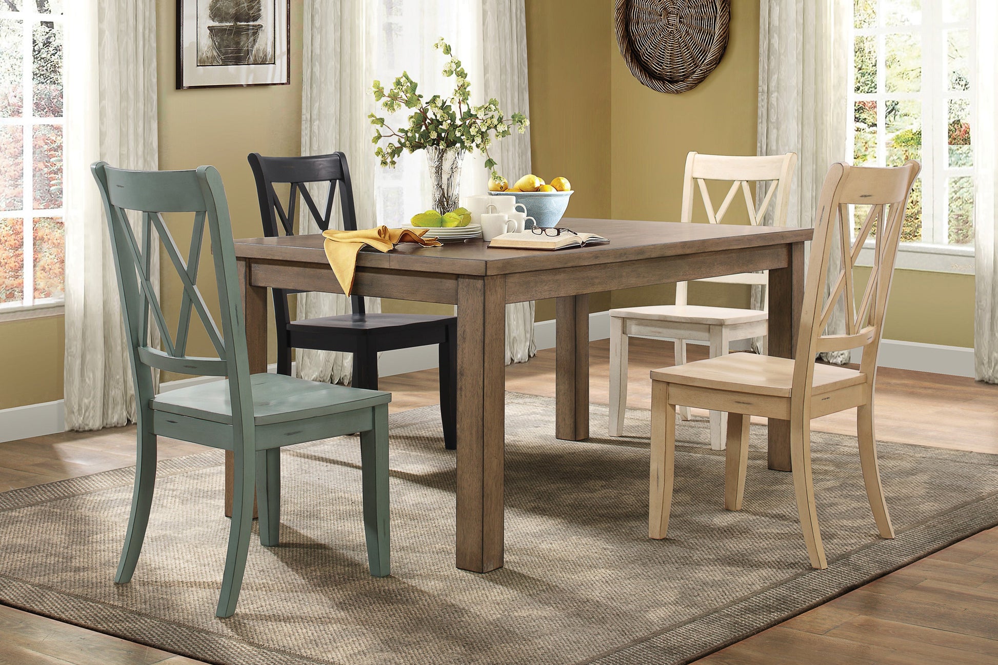 Janina Natural Dining Table - 5516-66 - Luna Furniture - Dallas Store