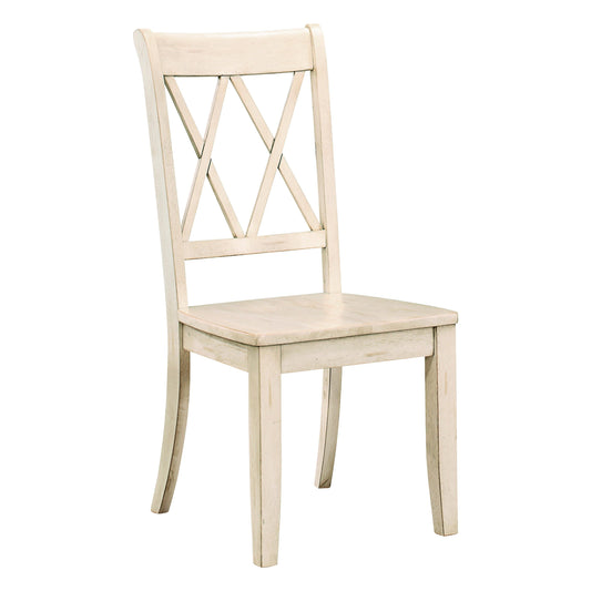 Janina White Side Chair, Set of 2 - 5516WTS - Luna Furniture - Dallas Store