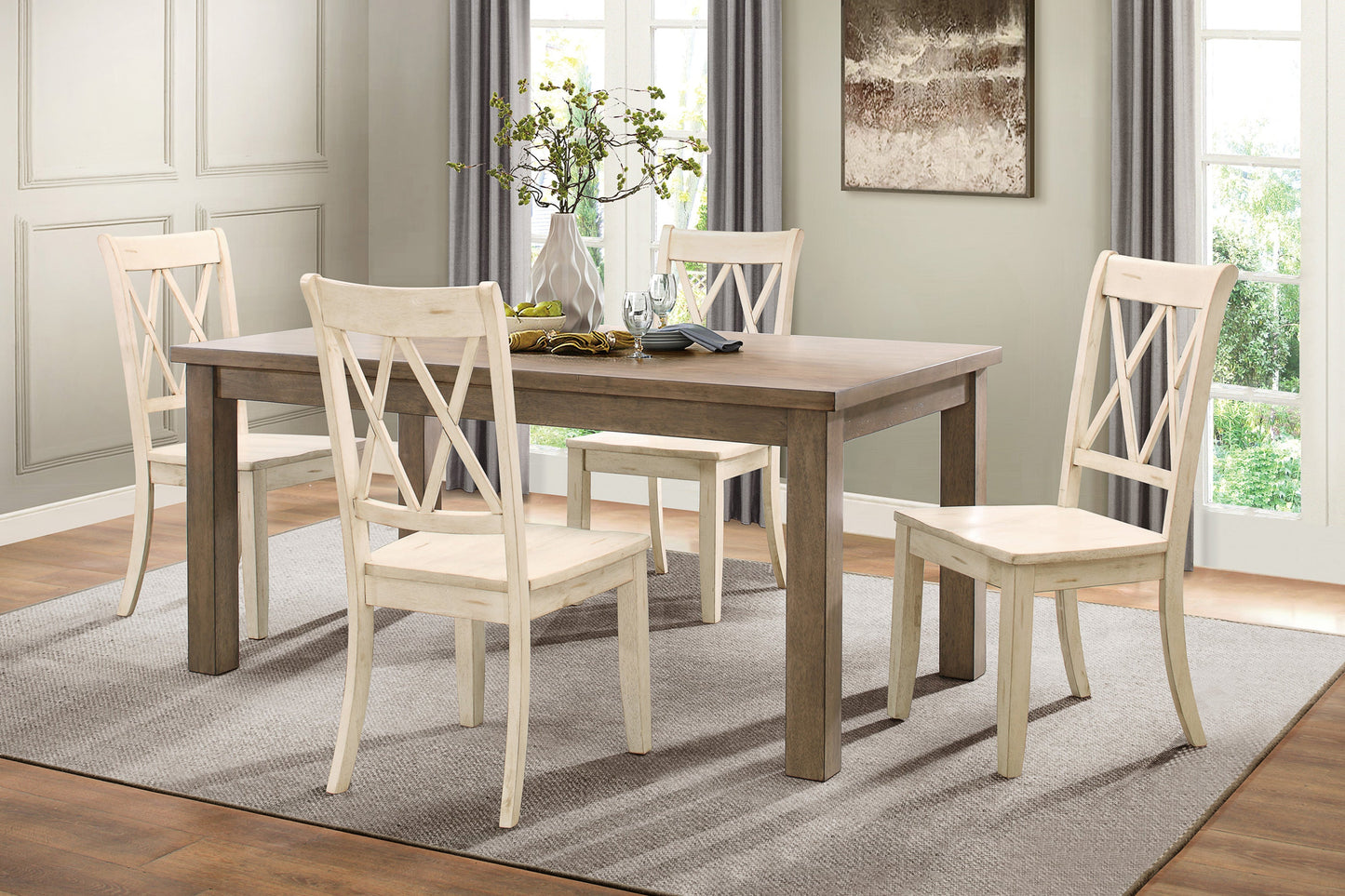 Janina White Side Chair, Set of 2 - 5516WTS - Luna Furniture - Dallas Store