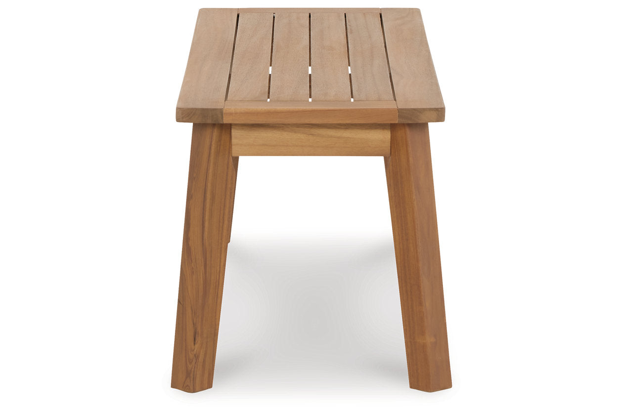 Janiyah Light Brown Outdoor Dining Bench - P407-600 - Luna Furniture - Dallas Store