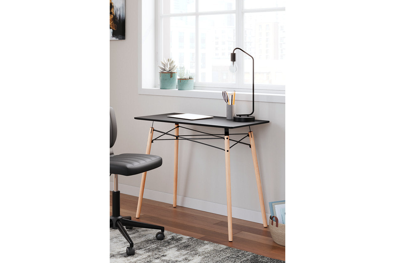 Jaspeni Black/Natural Home Office Desk - H020-10 - Luna Furniture - Dallas Store