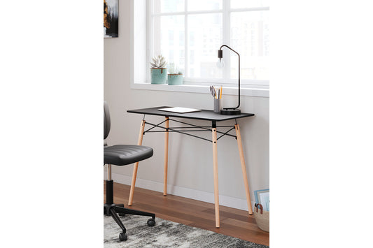 Jaspeni Black/Natural Home Office Desk - H020-10 - Luna Furniture - Dallas Store
