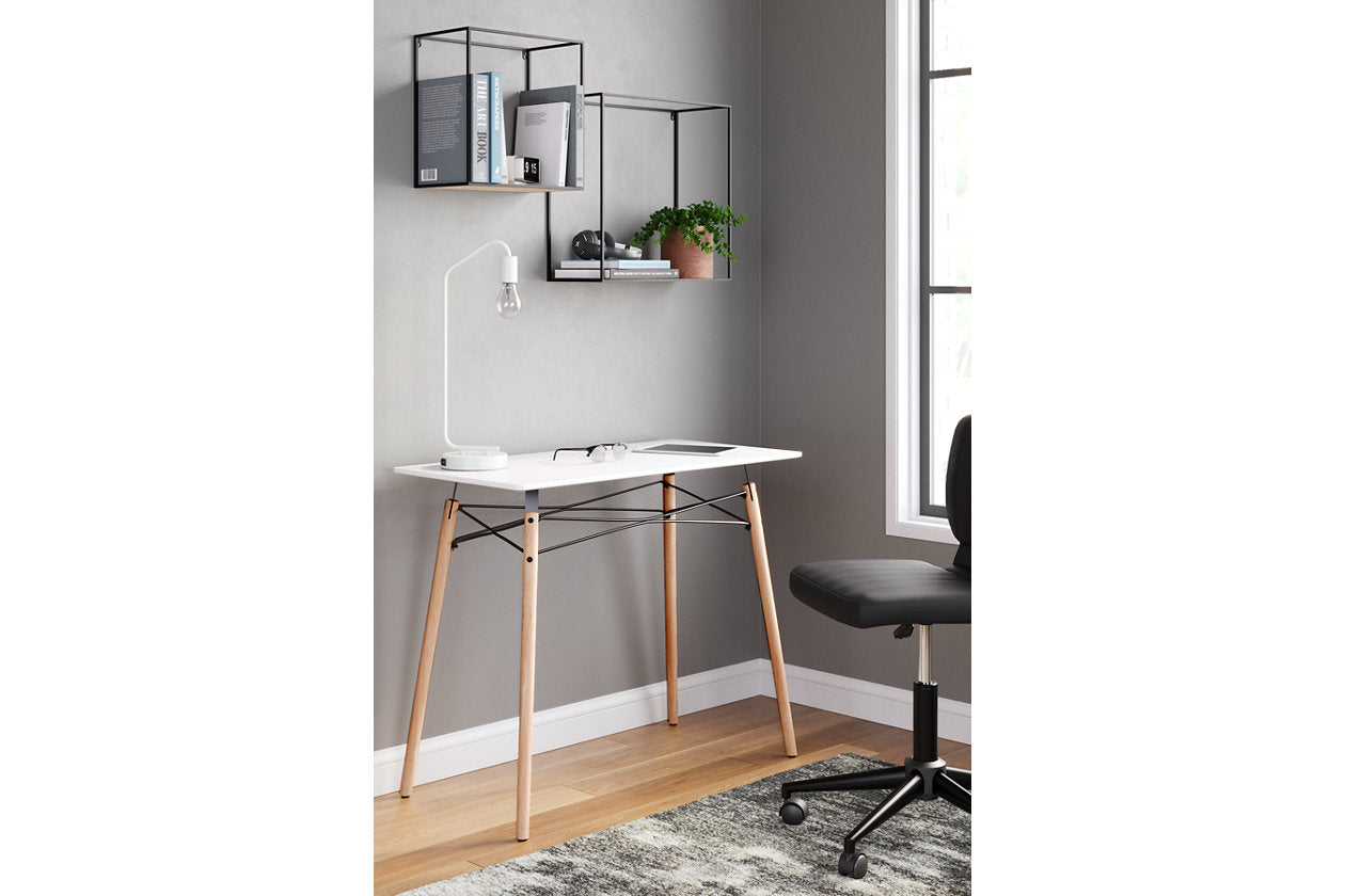 Jaspeni White/Natural Home Office Desk - H020-110 - Luna Furniture - Dallas Store