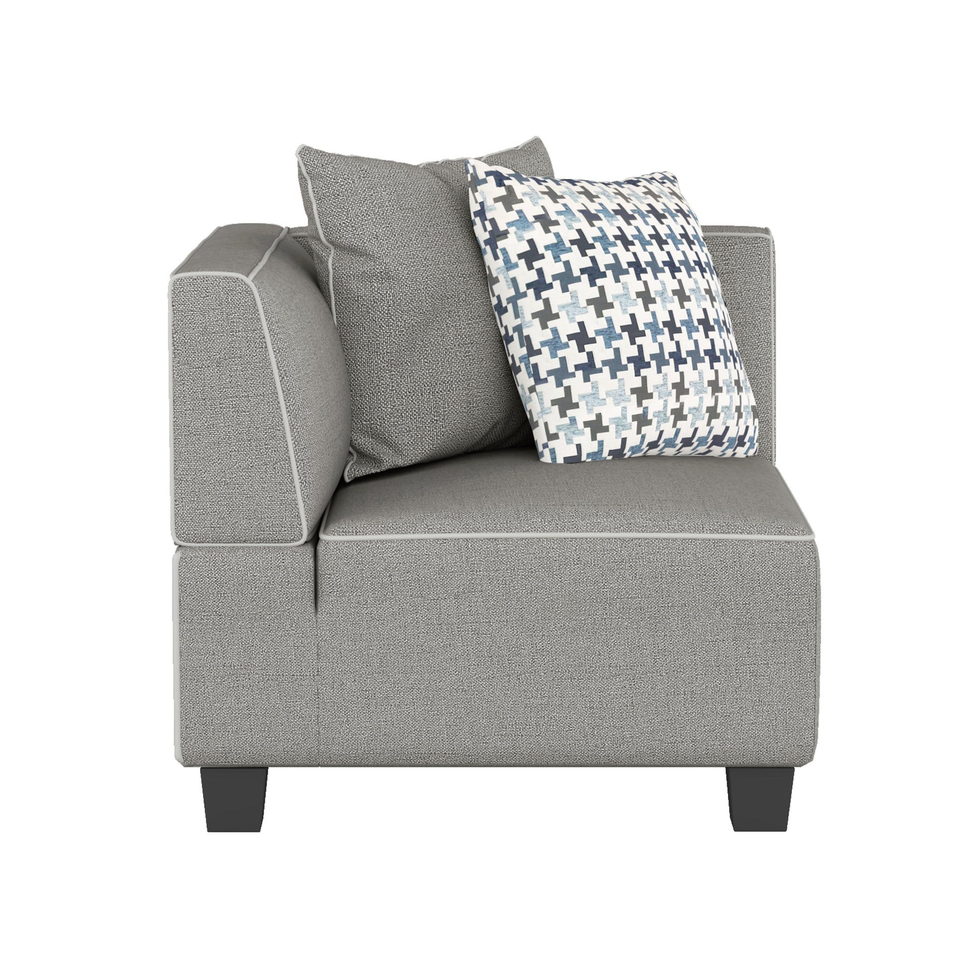 Jayilin Gray 5-Piece Modular Sectional - SET | 9357GY-AC(2) | 9357GY-CR(3) | 9357GY-4 - Luna Furniture - Dallas Store