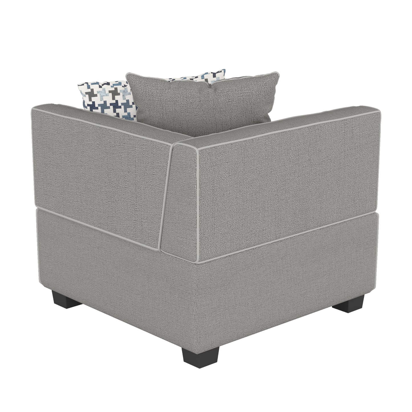 Jayilin Gray 5-Piece Modular Sectional - SET | 9357GY-AC(2) | 9357GY-CR(3) | 9357GY-4 - Luna Furniture - Dallas Store