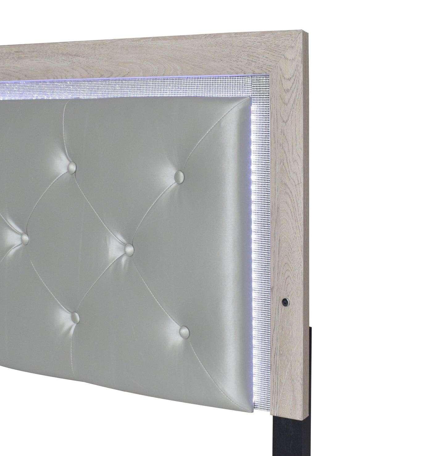 Jaylen Cream King LED Panel Bed - B9270-K-BED - Luna Furniture - Dallas Store