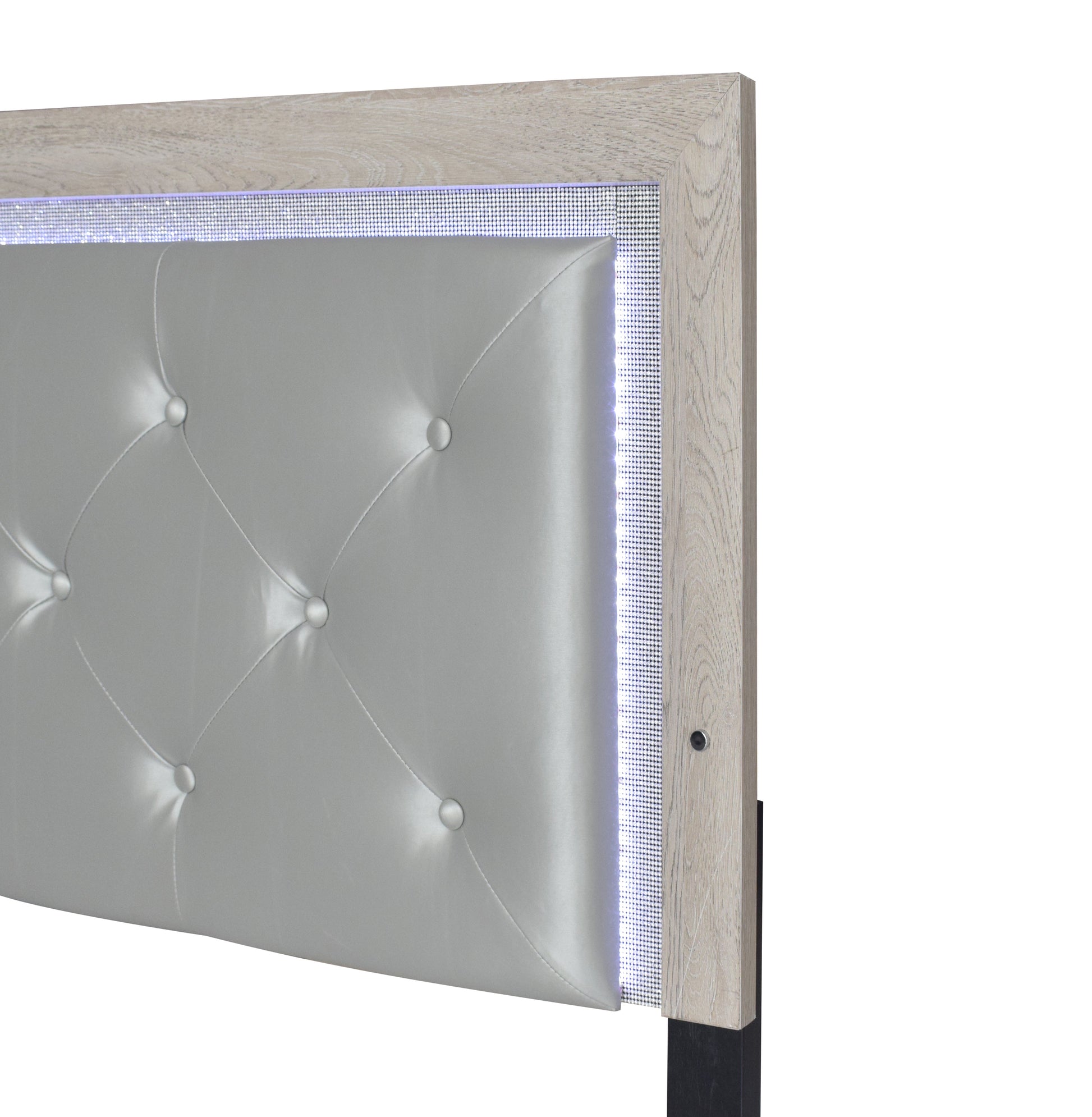 Jaylen Cream King LED Panel Bed - B9270-K-BED - Luna Furniture - Dallas Store