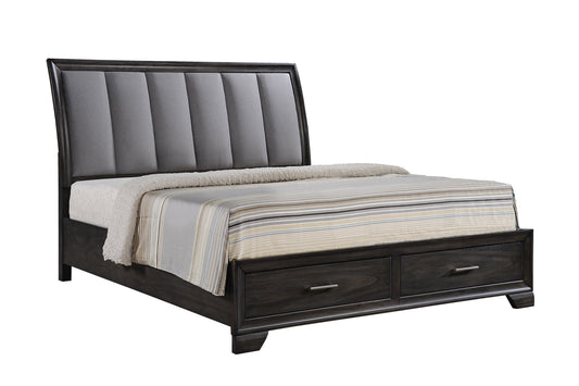 Jaymes Gray King Storage Platform Bed - SET | B6580-K-HB | B6580-K-FBD | B6580-KQ-RAIL - Luna Furniture - Dallas Store