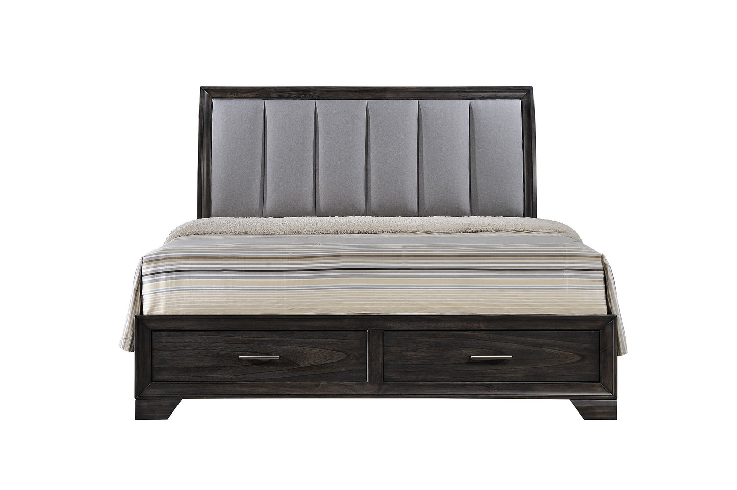 Jaymes Gray Storage Platform Bedroom Set - SET | B6580-K-HB | B6580-K-FBD | B6580-KQ-RAIL | B6580-1 | B6580-11 | B6580-2N - Luna Furniture - Dallas Store