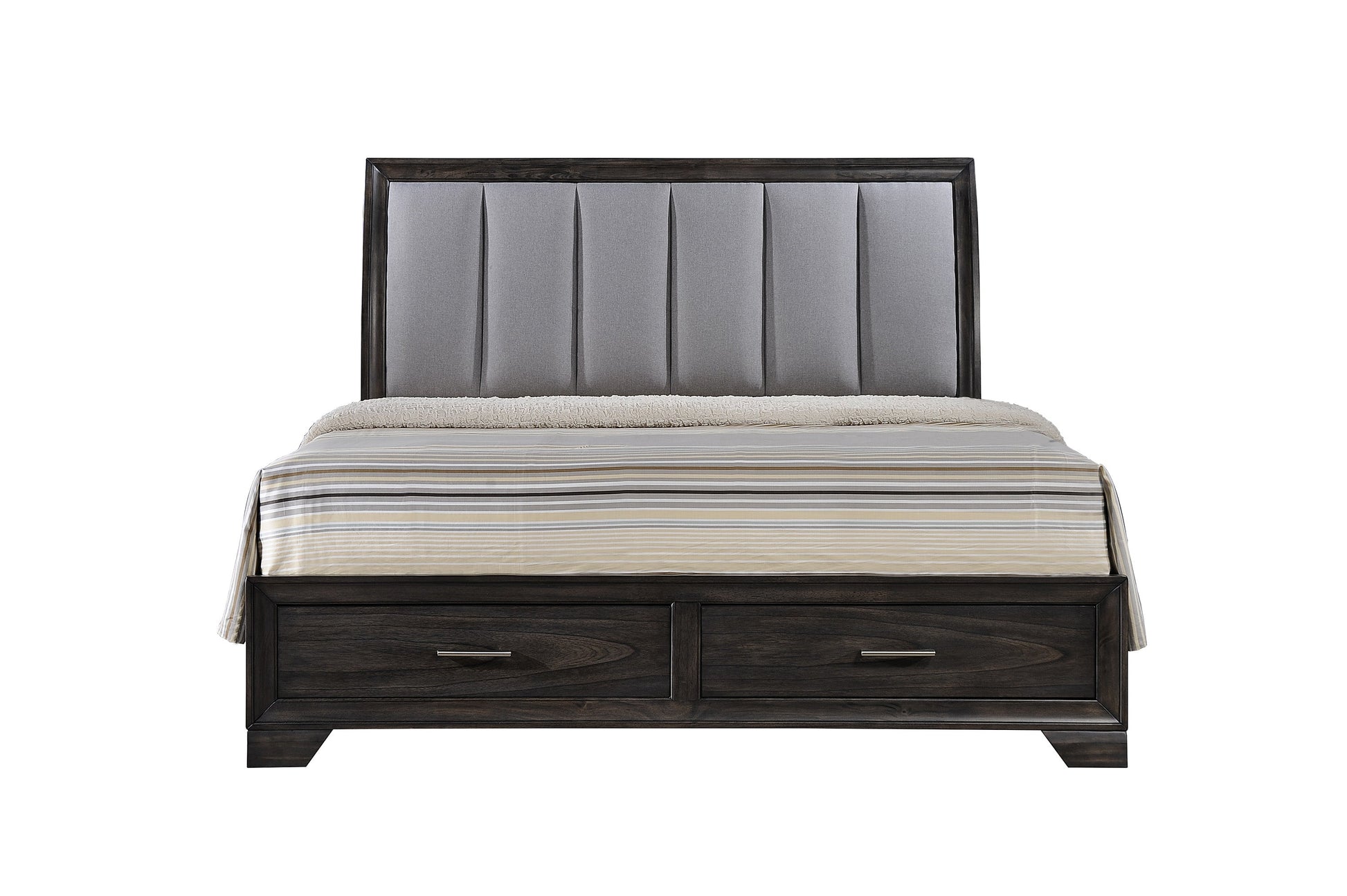 Jaymes Gray Storage Platform Bedroom Set - SET | B6580-K-HB | B6580-K-FBD | B6580-KQ-RAIL | B6580-1 | B6580-11 | B6580-2N - Luna Furniture - Dallas Store