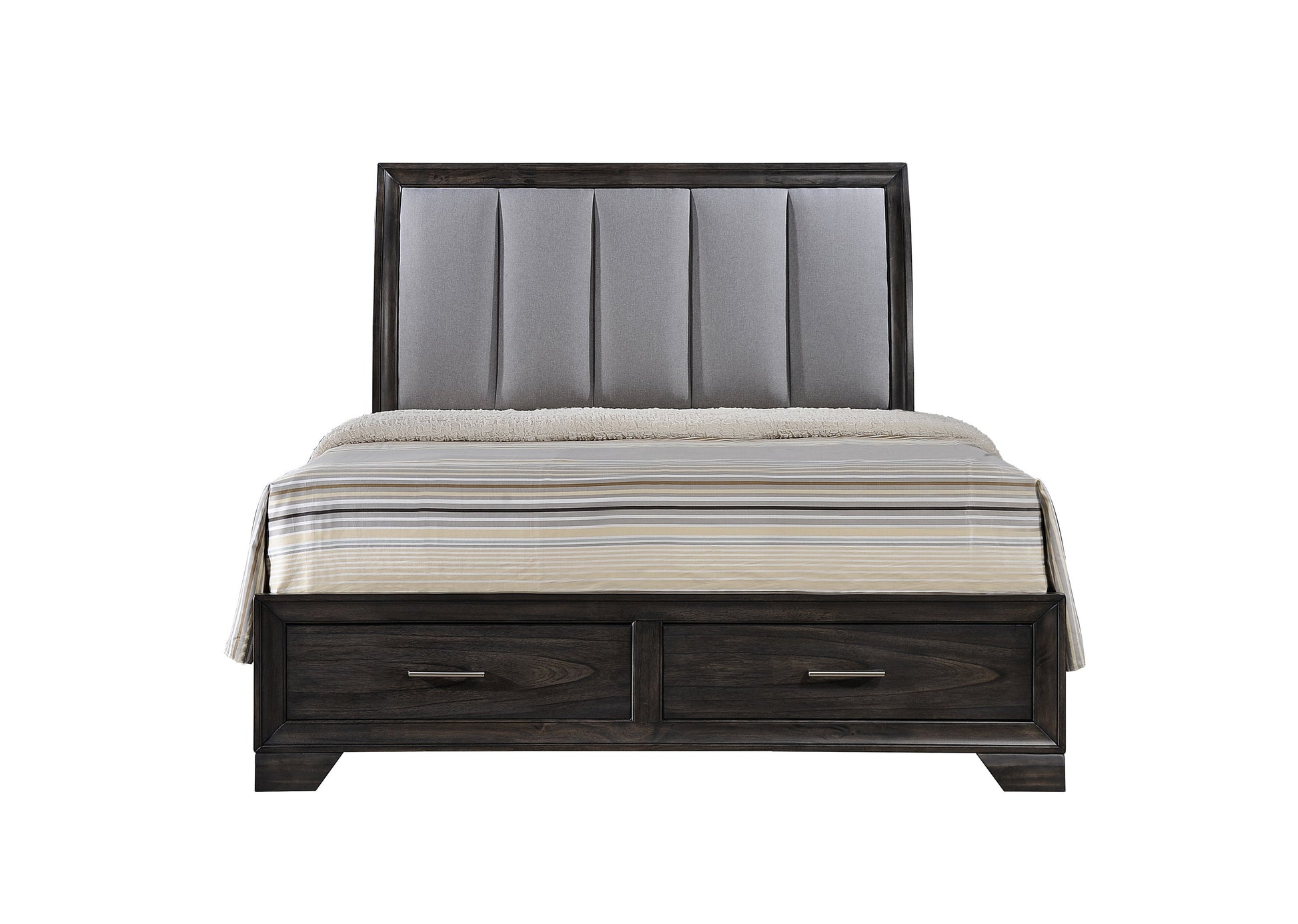 Jaymes Gray Storage Platform Bedroom Set - SET | B6580-K-HB | B6580-K-FBD | B6580-KQ-RAIL | B6580-1 | B6580-11 | B6580-2N - Luna Furniture - Dallas Store