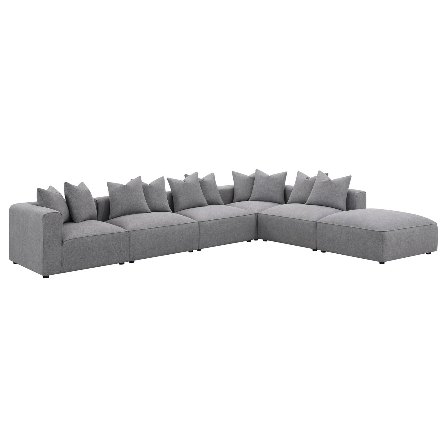 Jennifer 6-Piece Tight Seat Modular Sectional Gray - 551594-SET - Luna Furniture - Dallas Store
